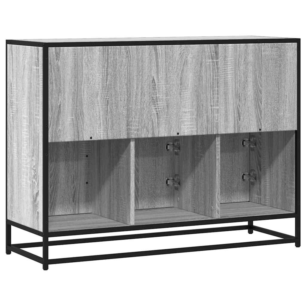 Sideboard Grau Sonoma 100x35x76 cm Holzwerkstoff